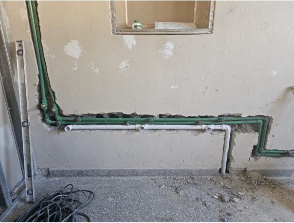 Instalación sanitaria en termofusión