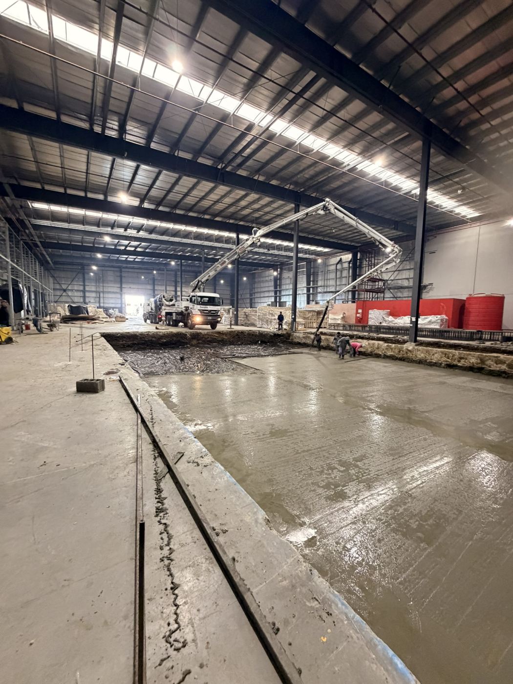 Platea de hormigón terminada
